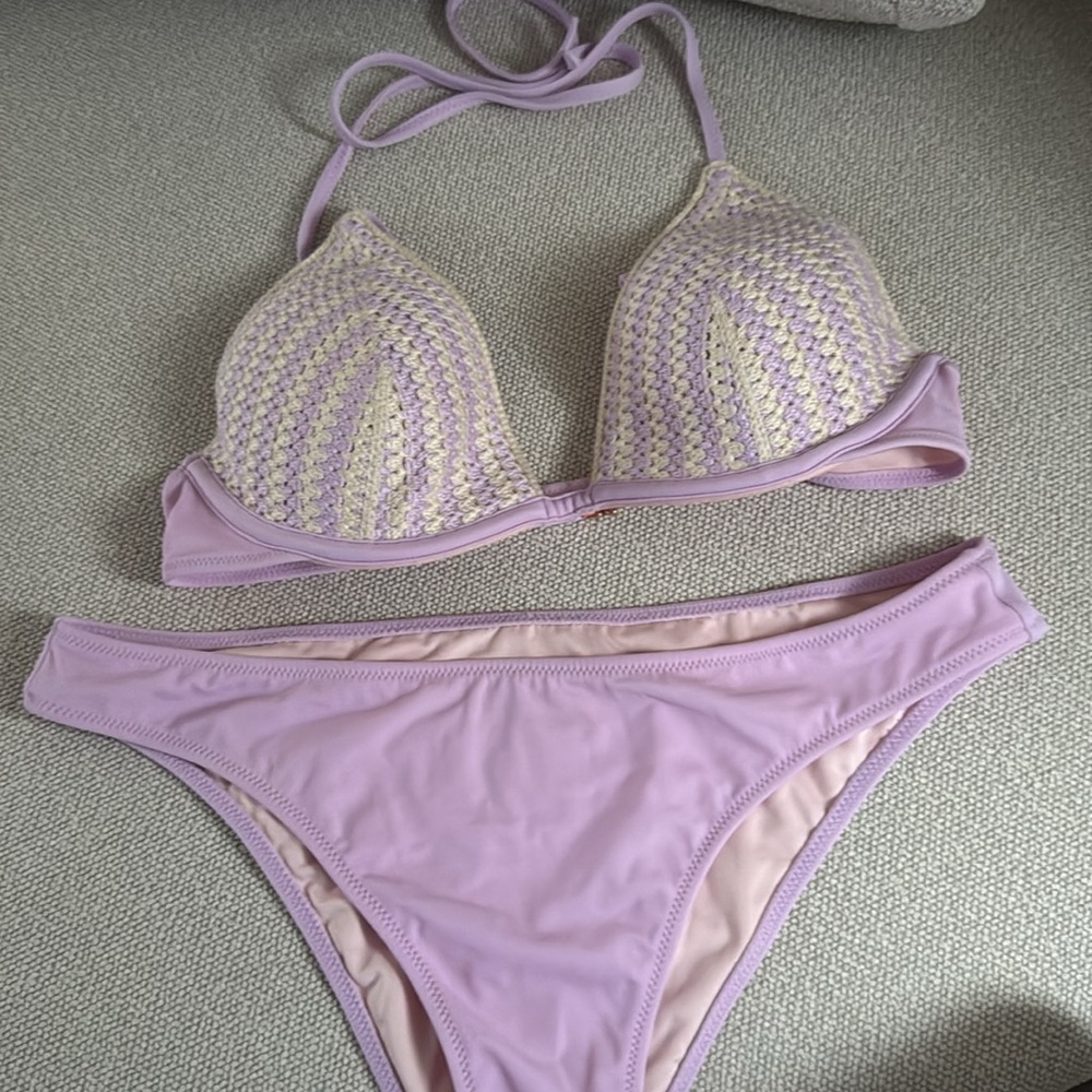 Lavender Crochet Bikini